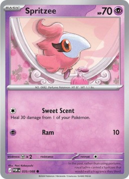 Spritzee REVERSE HOLO #35 - Pokemon Perfect Order