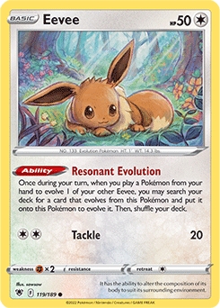 Eevee REVERSE HOLO #119 - Pokemon Astral Radiance