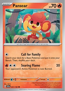 Pansear #21 - Pokemon Stellar Crown