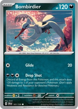 Bombirdier REVERSE HOLO #101 - Pokemon Journey Together