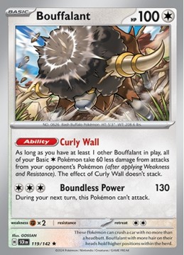 Bouffalant HOLO #119 - Pokemon Stellar Crown