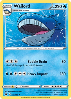 Wailord #32 - Pokemon Crown Zenith