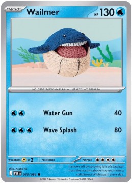 Wailmer REVERSE HOLO #15 - Pokemon Pitch Black 