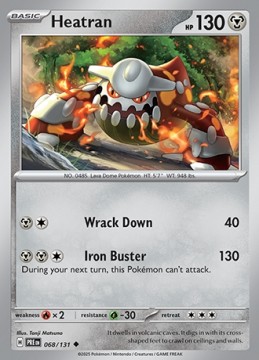 Heatran #68 - Pokemon Prismatic Evolutions 