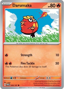 Darumaka REVERSE HOLO #34 - Pokemon Twilight Masquerade