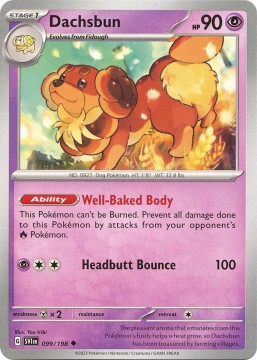 Dachsbun REVERSE HOLO #99 - Pokemon Scarlet & Violet