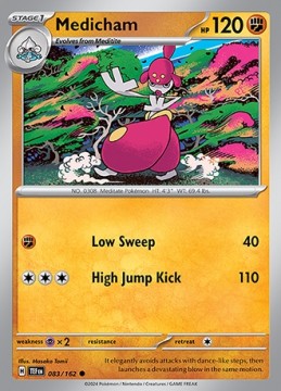 Medicham REVERSE HOLO #83 - Pokemon Temporal Forces
