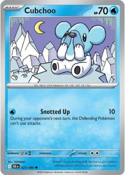 Cubchoo REVERSE HOLO #25 - Pokemon Black Bolt 