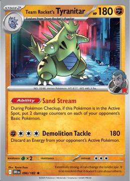 Team Rocket's Tyranitar HOLO #96 - Pokemon Destined Rivals