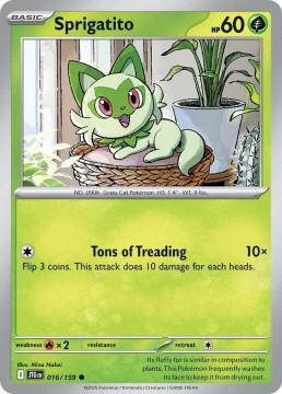 Sprigatito REVERSE HOLO #16 - Pokemon Journey Together 