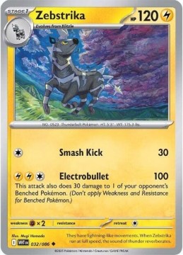 Zebstrika REVERSE HOLO #32 - Pokemon White Flare