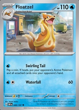 Floatzel #49 - Pokemon Obsidian Flames
