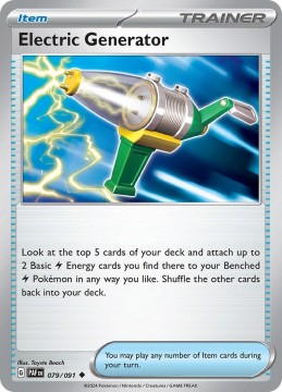 Electric Generator REVERSE HOLO #79 - Pokemon Paldean Fates 