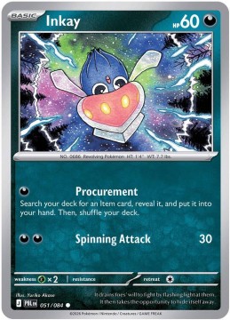 Inkay #51 - Pokemon Pitch Black 