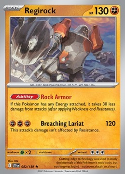 Regirock REVERSE HOLO #82 - Pokemon Journey Together