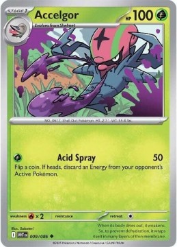 Accelgor REVERSE HOLO #9 - Pokemon White Flare