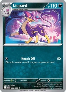 Liepard REVERSE HOLO #56 - Pokemon White Flare 