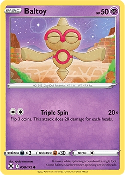Baltoy REVERSE HOLO #58 - Pokemon Brilliant Stars