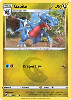 Gabite REVERSE HOLO #108 - Pokemon Brilliant Stars