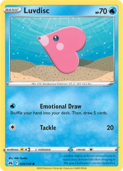 Luvdisc REVERSE HOLO #35 - Pokemon Crown Zenith 