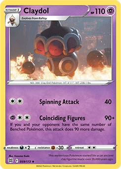 Claydol REVERSE HOLO #59 - Pokemon Brilliant Stars 