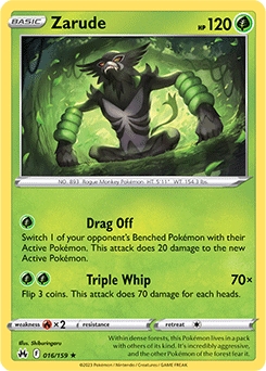 Zarude REVERSE HOLO #16 - Pokemon Crown Zenith