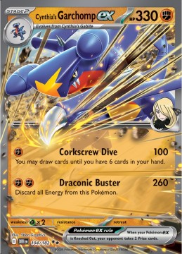 Cynthia's Garchomp EX #104 - Pokemon Destined Rivals