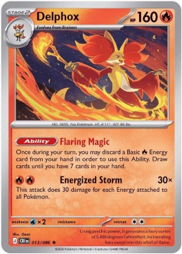 Delphox HOLO #13 - Pokemon Chaos Rising