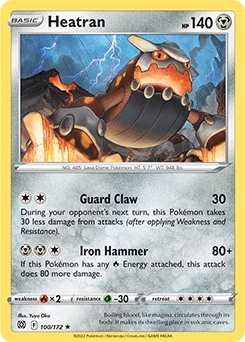 Heatran REVERSE HOLO #100 - Pokemon Brilliant Stars