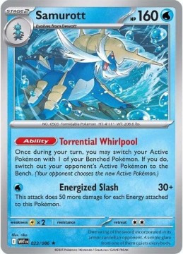 Samurott REVERSE HOLO #23 - Pokemon White Flare