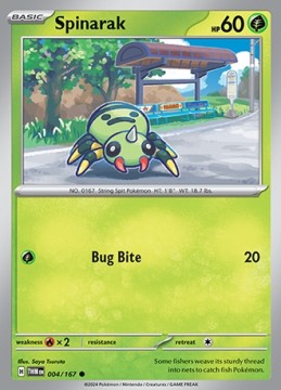 Spinarak REVERSE HOLO #4 - Pokemon Twilight Masquerade