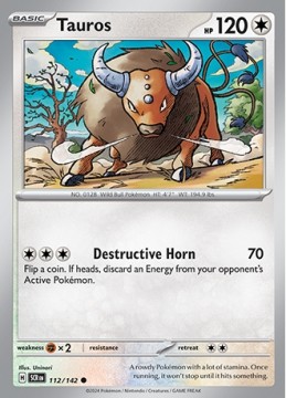 Tauros #112 - Pokemon Stellar Crown