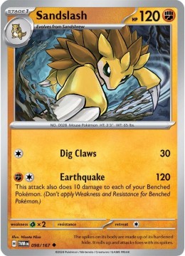 Sandslash #98 - Pokemon Twilight Masquerade