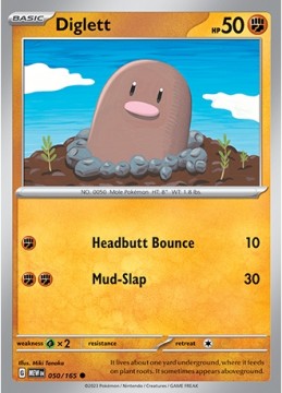 Diglett #50 - Pokemon Scarlet & Violet 151