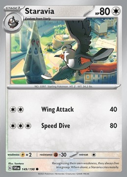 Staravia REVERSE HOLO #149 - Pokemon Scarlet & Violet