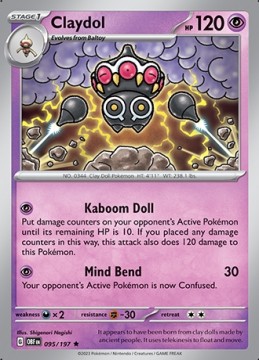 Claydol HOLO #95 - Pokemon Obsidian Flames