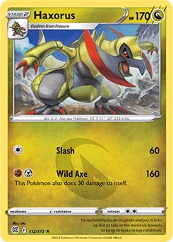 Haxorus REVERSE HOLO #112 - Pokemon Brilliant Stars