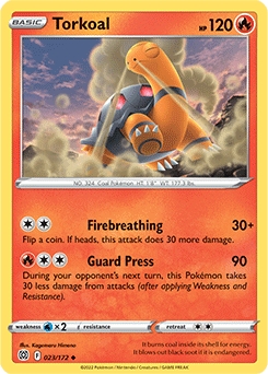 Torkoal REVERSE HOLO #23 - Pokemon Brilliant Stars 