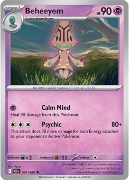 Beheeyem REVERSE HOLO #41 - Pokemon Black Bolt