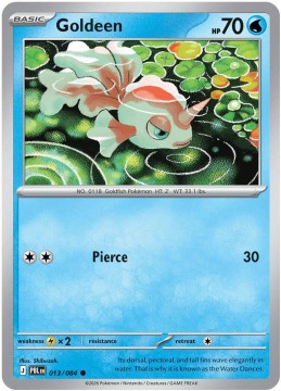 Goldeen REVERSE HOLO #13 - Pokemon Pitch Black