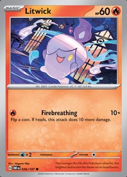 Litwick #36 - Pokemon Obsidian Flames 
