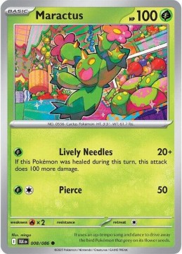Maractus REVERSE HOLO #8 - Pokemon Black Bolt