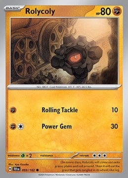 Rolycoly REVERSE HOLO #93 - Pokemon Temporal Forces