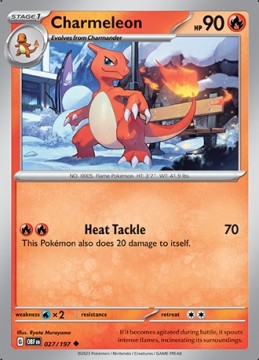 Charmeleon #27 - Pokemon Obsidian Flames
