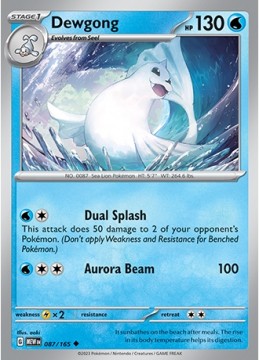 Dewgong #87 - Pokemon Scarlet & Violet 151
