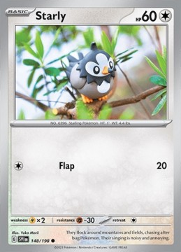 Starly REVERSE HOLO #148 - Pokemon Scarlet & Violet