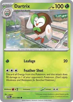 Dartrix REVERSE HOLO #11 - Pokemon Perfect Order