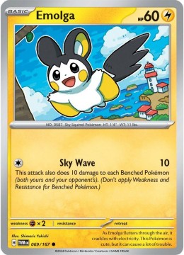 Emolga REVERSE HOLO #69 - Pokemon Twilight Masquerade