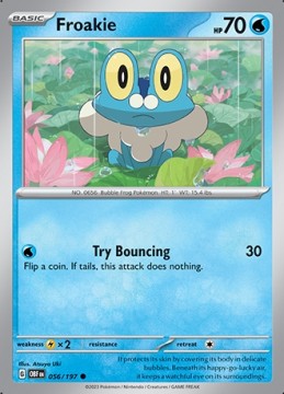 Froakie REVERSE HOLO #56 - Pokemon Obsidian Flames