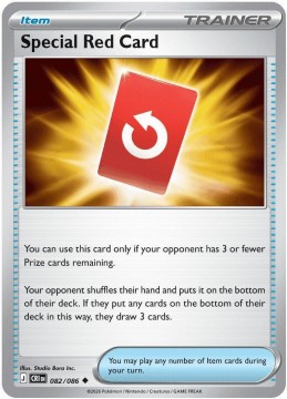 Special Red Card REVERSE HOLO #82 - Pokemon Chaos Rising